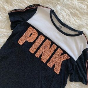 PINK VS short sleeve t-shirt with sequins